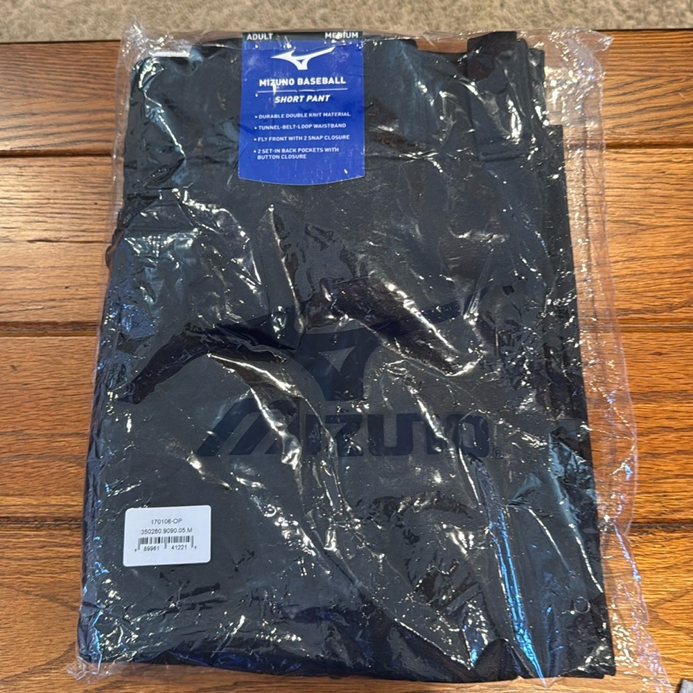 Mizuno Baseball Short Pant Mens Medium Black